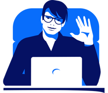 Illustration grüßender Mann