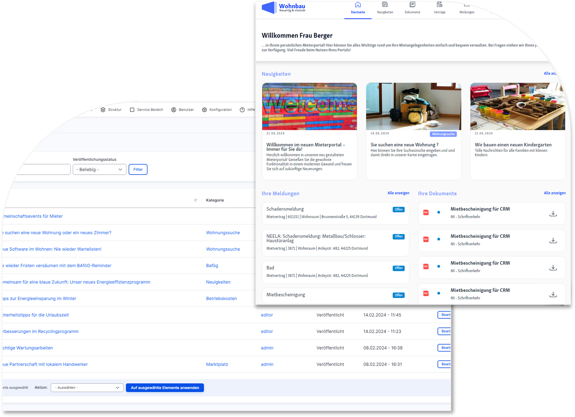 CRM Portal Mockups