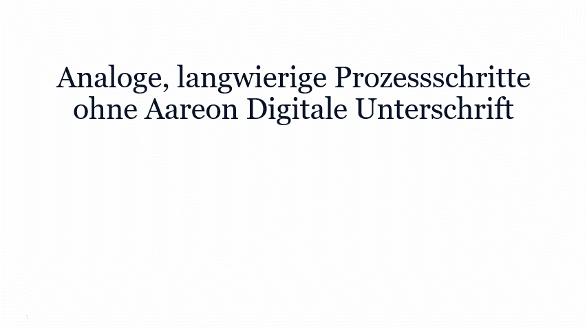 Aareon Digitale Unterschrift - Prozessschritte