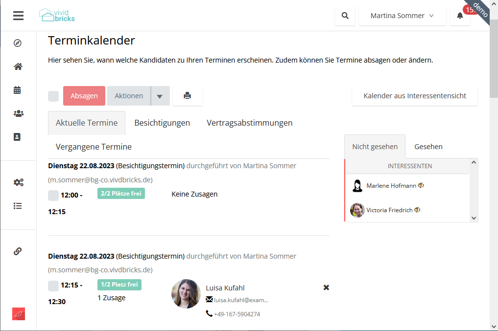 wohnungshelden Terminkalender
