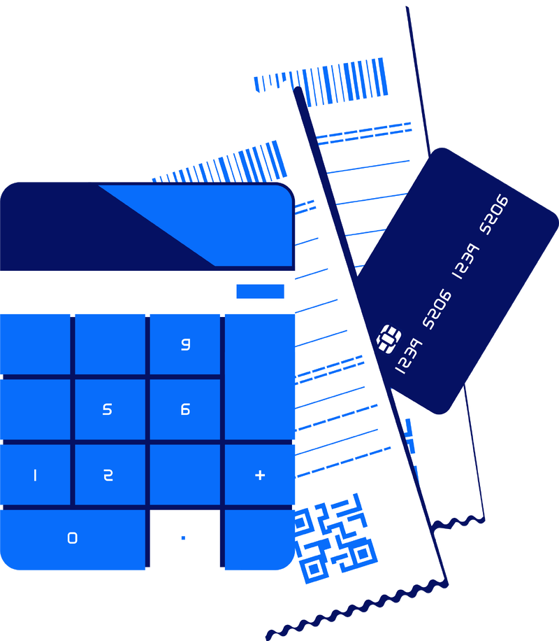 lounge-calculator-of-modern-design-two-billing-checks-and-bank-plastic-card-site